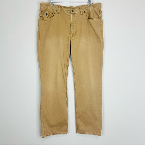 Polo Ralph Lauren Khaki Straight Leg Classic Jeans 38W - Picture 2 of 6
